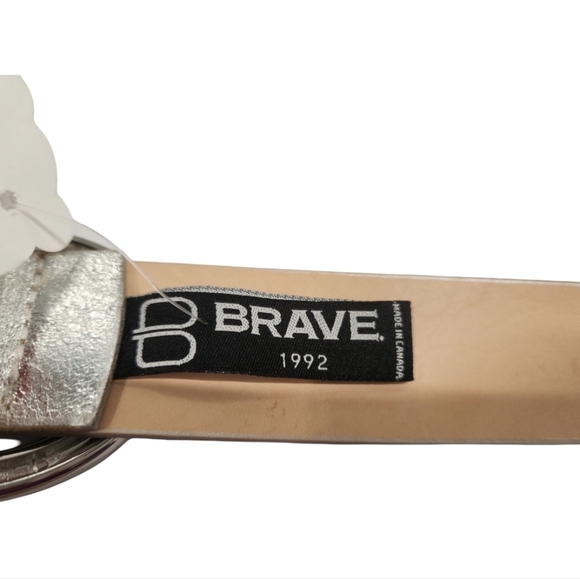 BRAVO Eziz Silver Metallic Belt SIZE 32 - Picture 7 of 9